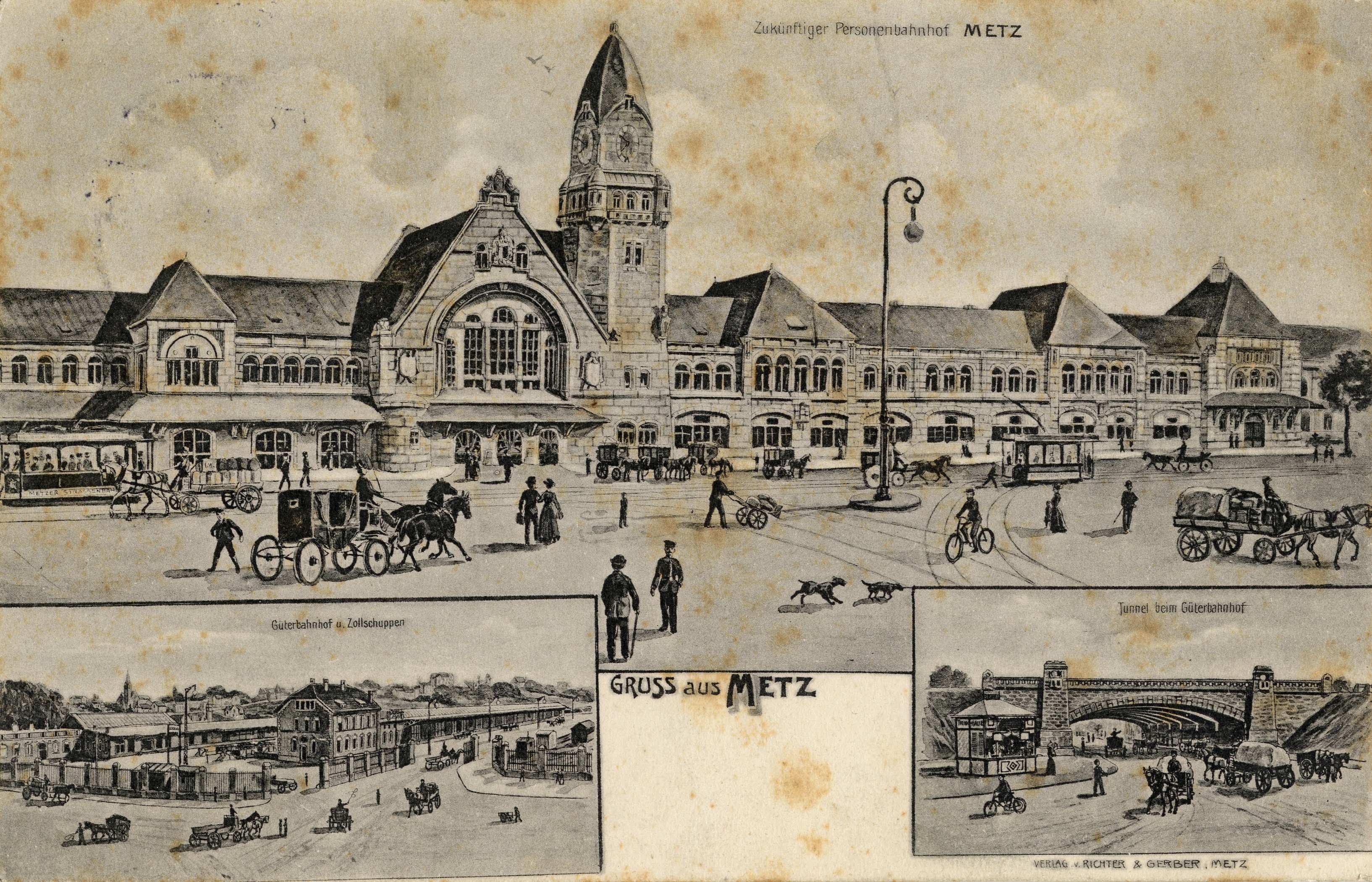 Contenu du Gruss aus Metz. Zukünftiger Personenbahnhof Metz