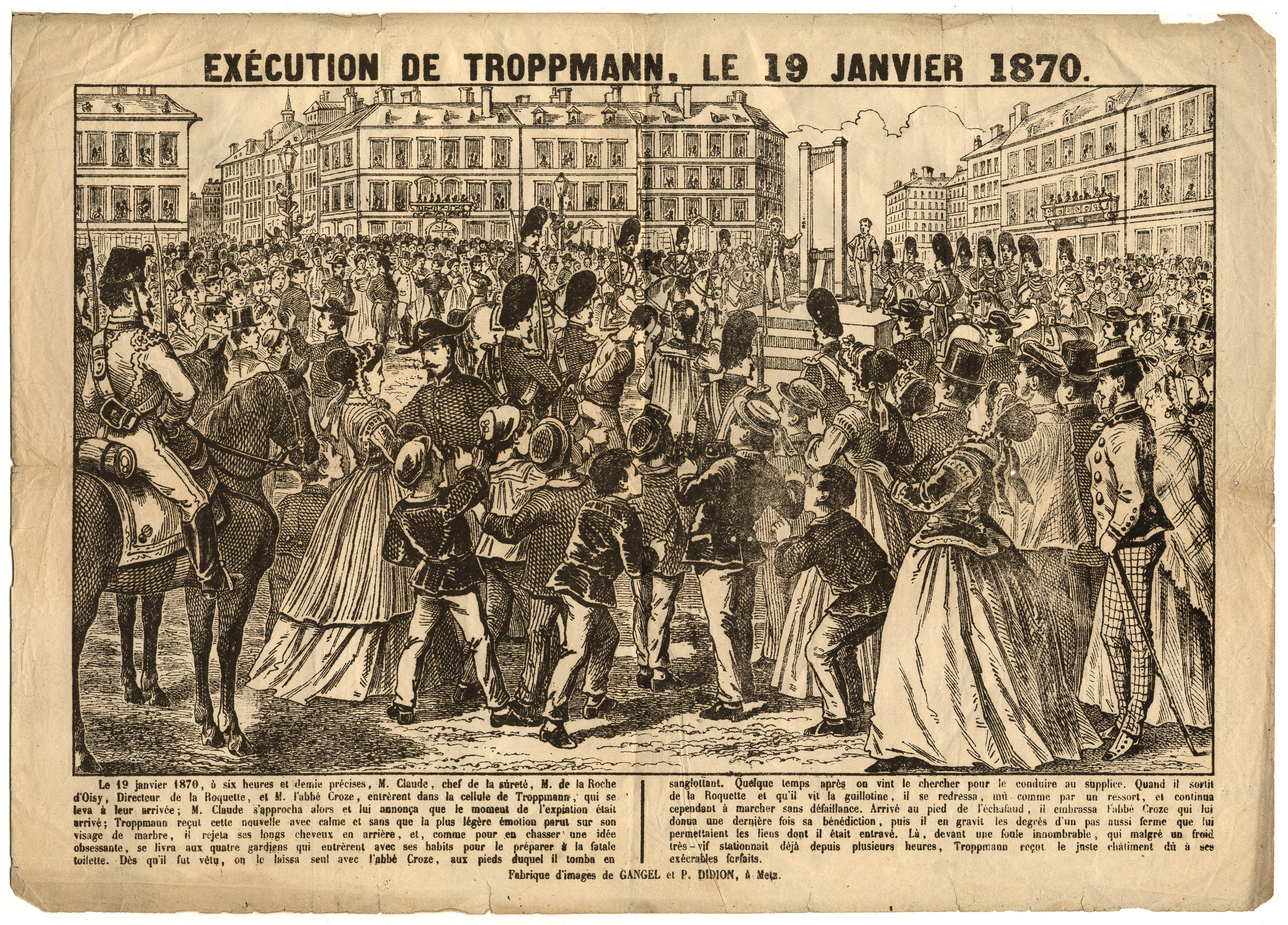 Contenu du Exécution de Troppmann le 18 janvier 1870