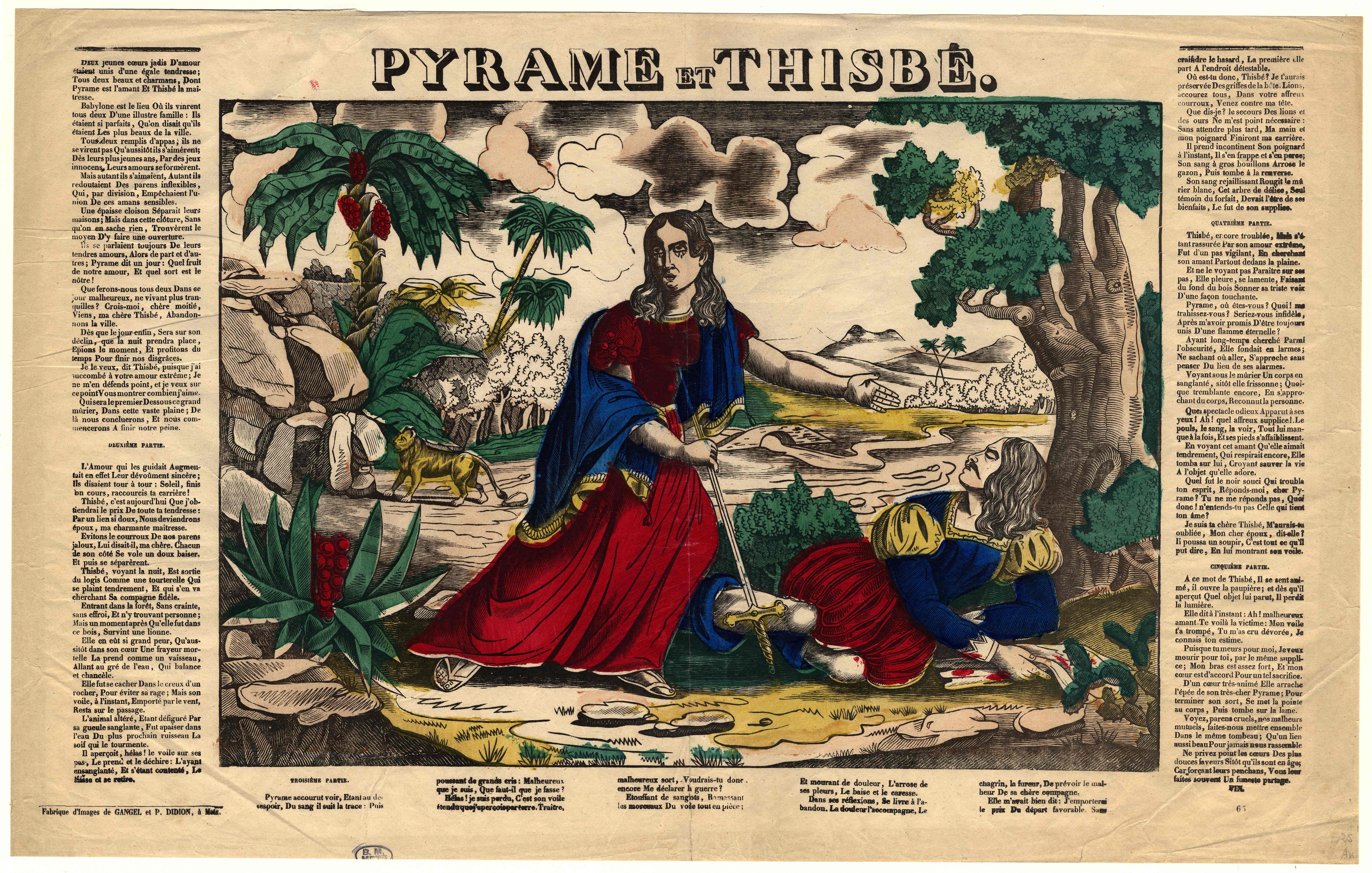 Contenu du Pyrame et Thisbé