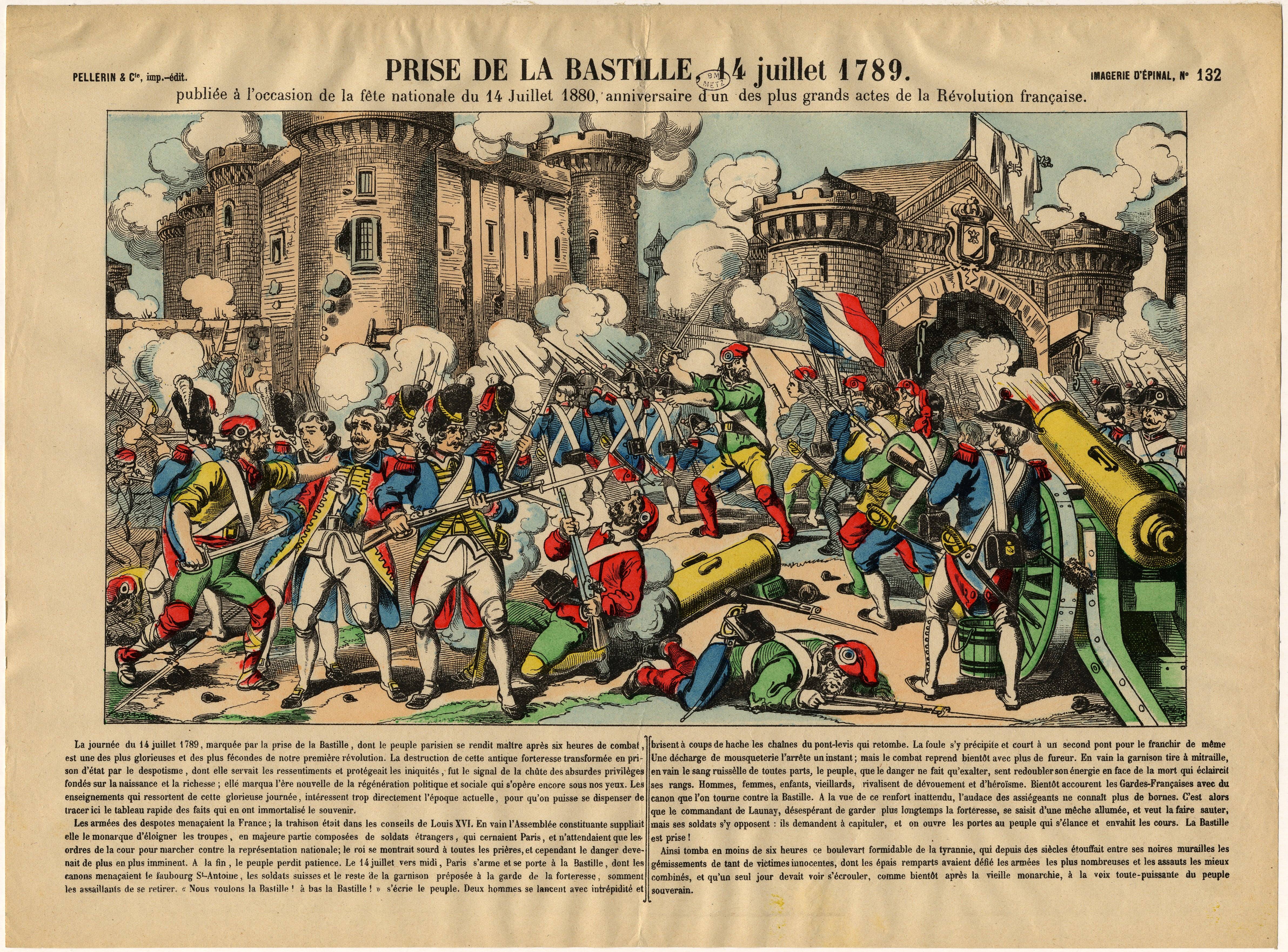 Contenu du Prise de la Bastille, 14 juillet 1789