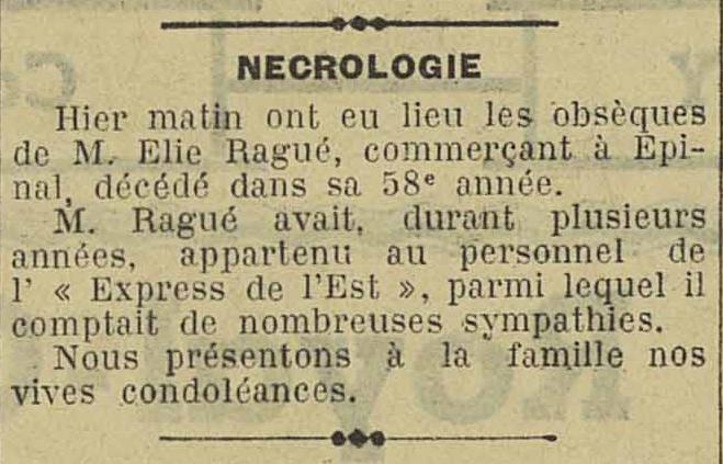 Contenu du Nécrologie dans l'Express de l'Est du 17 mai 1935