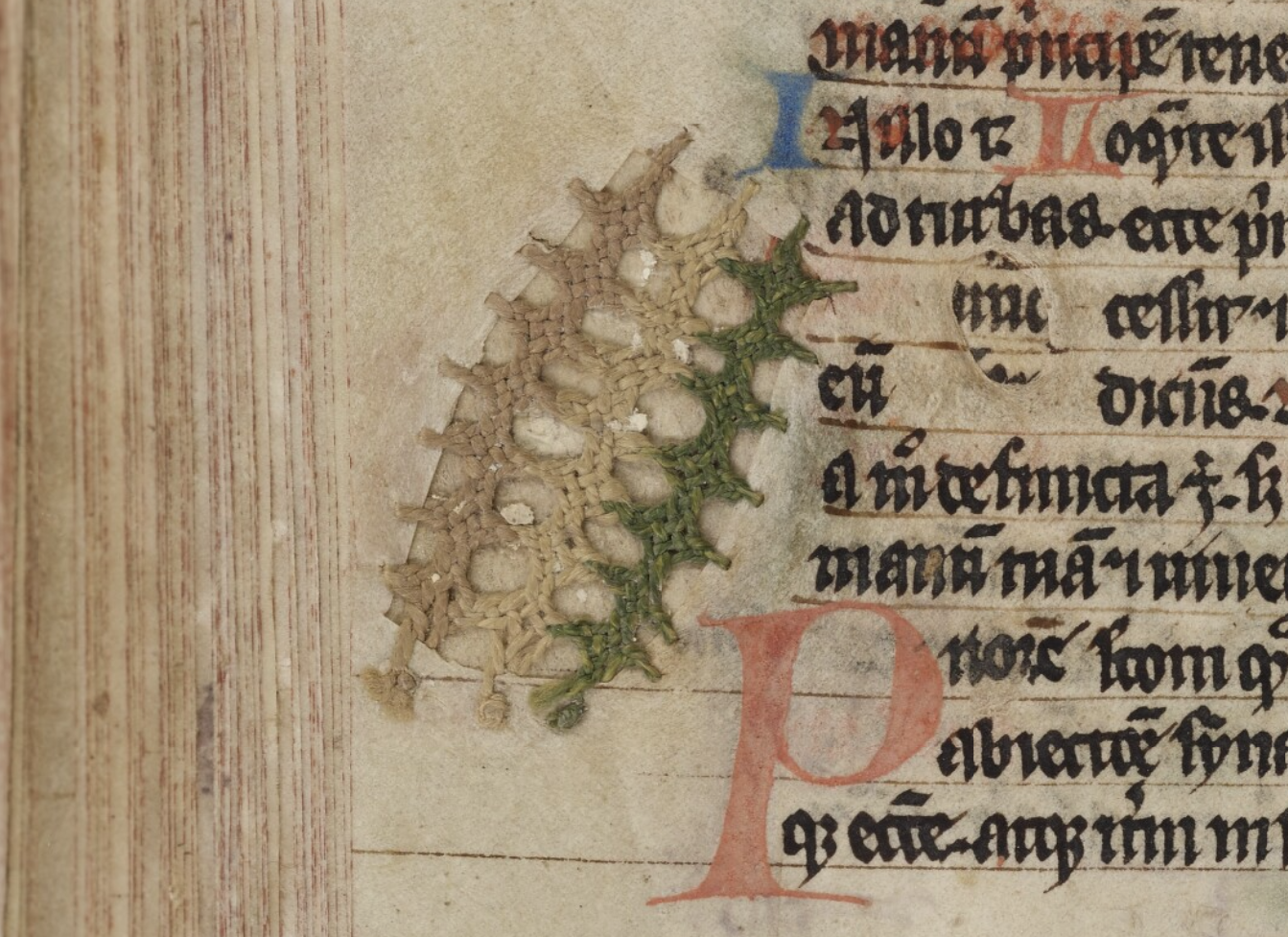 Contenu du Détail de broderie sur le manuscrits Ms 464 (Bibliothèques de Metz), f 336