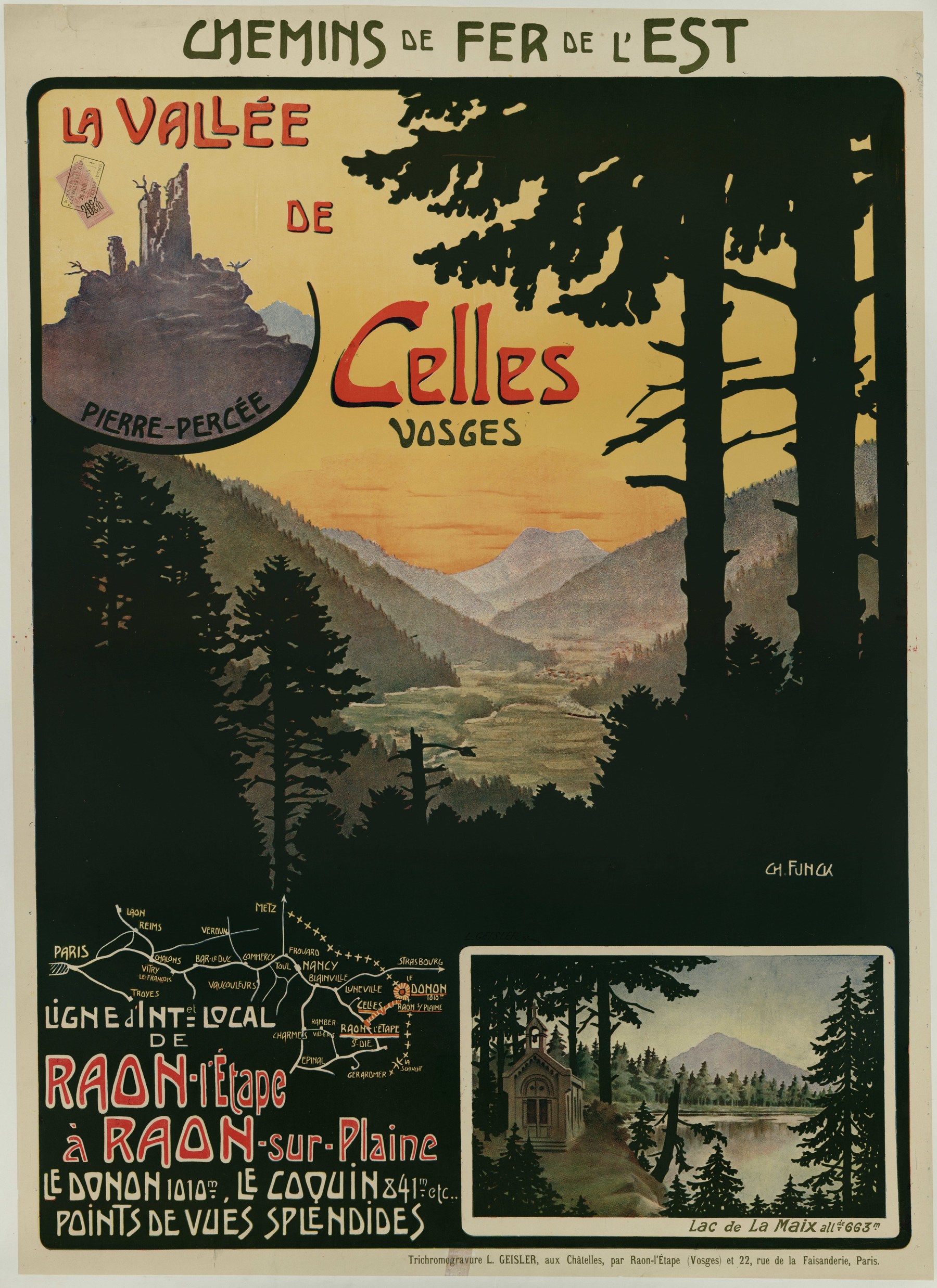 Contenu du Chemins de Fer de l'Est : La vallée de Celles Vosges. Ligne d'intérêt local de Raon l'Etape à Raon-sur-Plaine