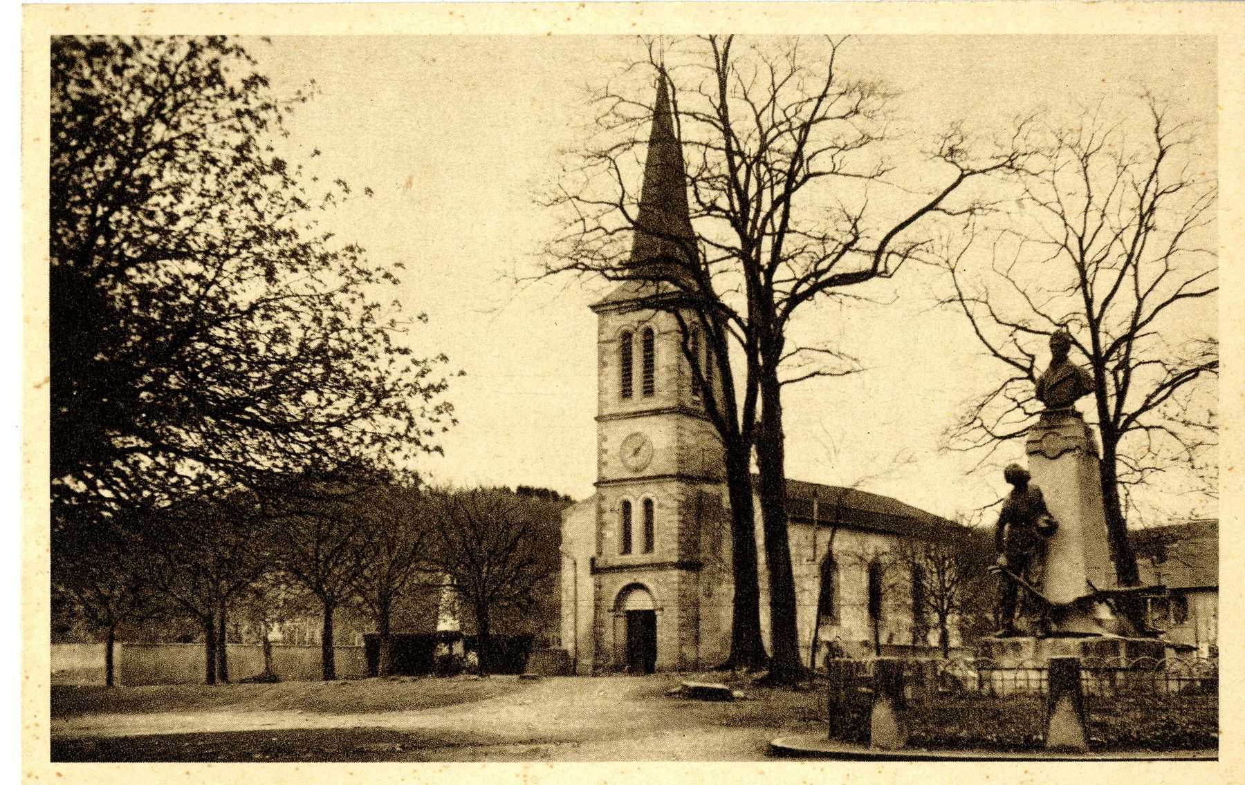 Contenu du Roville-devant-Bayon : place Mathieu de Dombasle et l'église