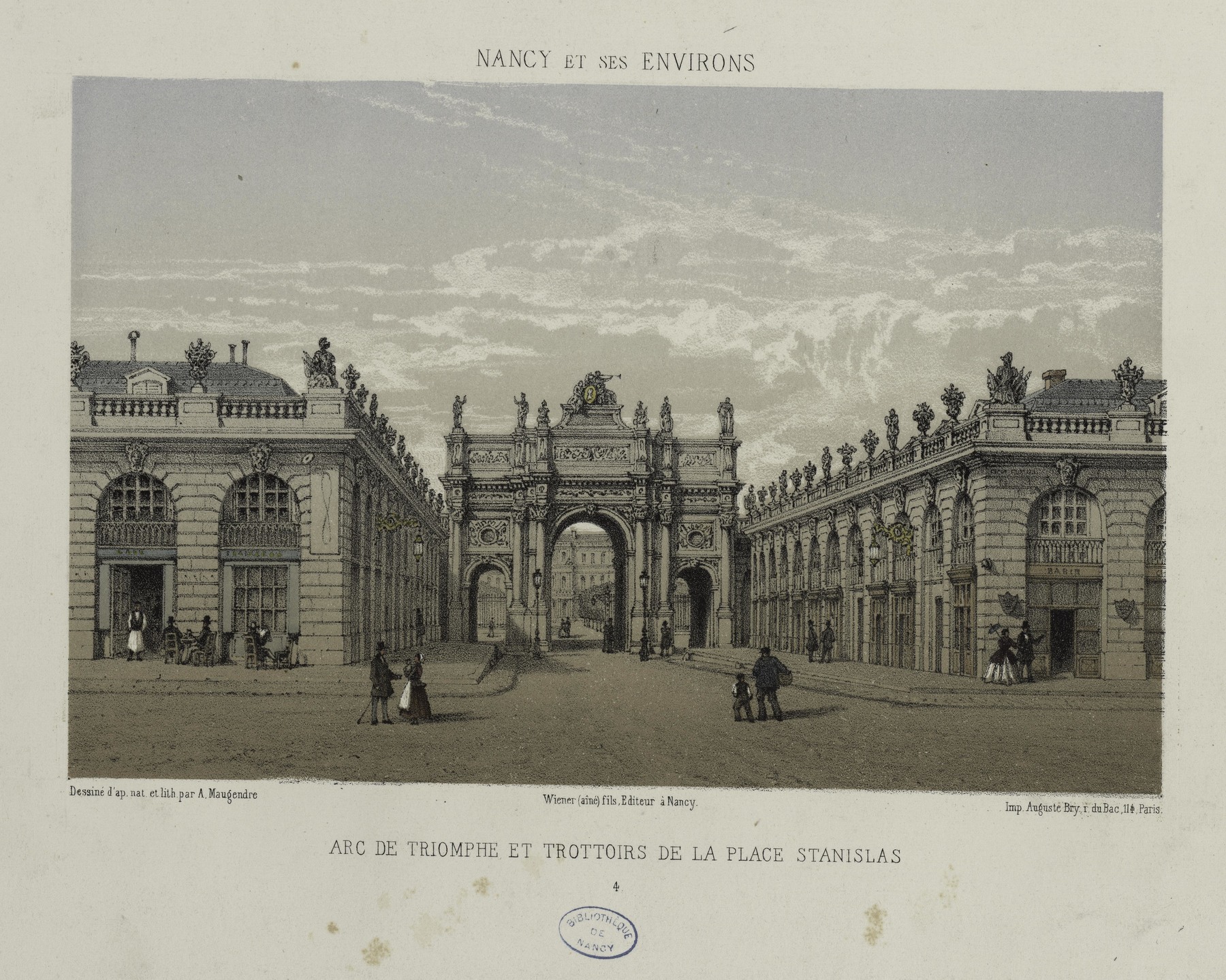 Contenu du Arc de triomphe et trottoirs de la place Stanislas