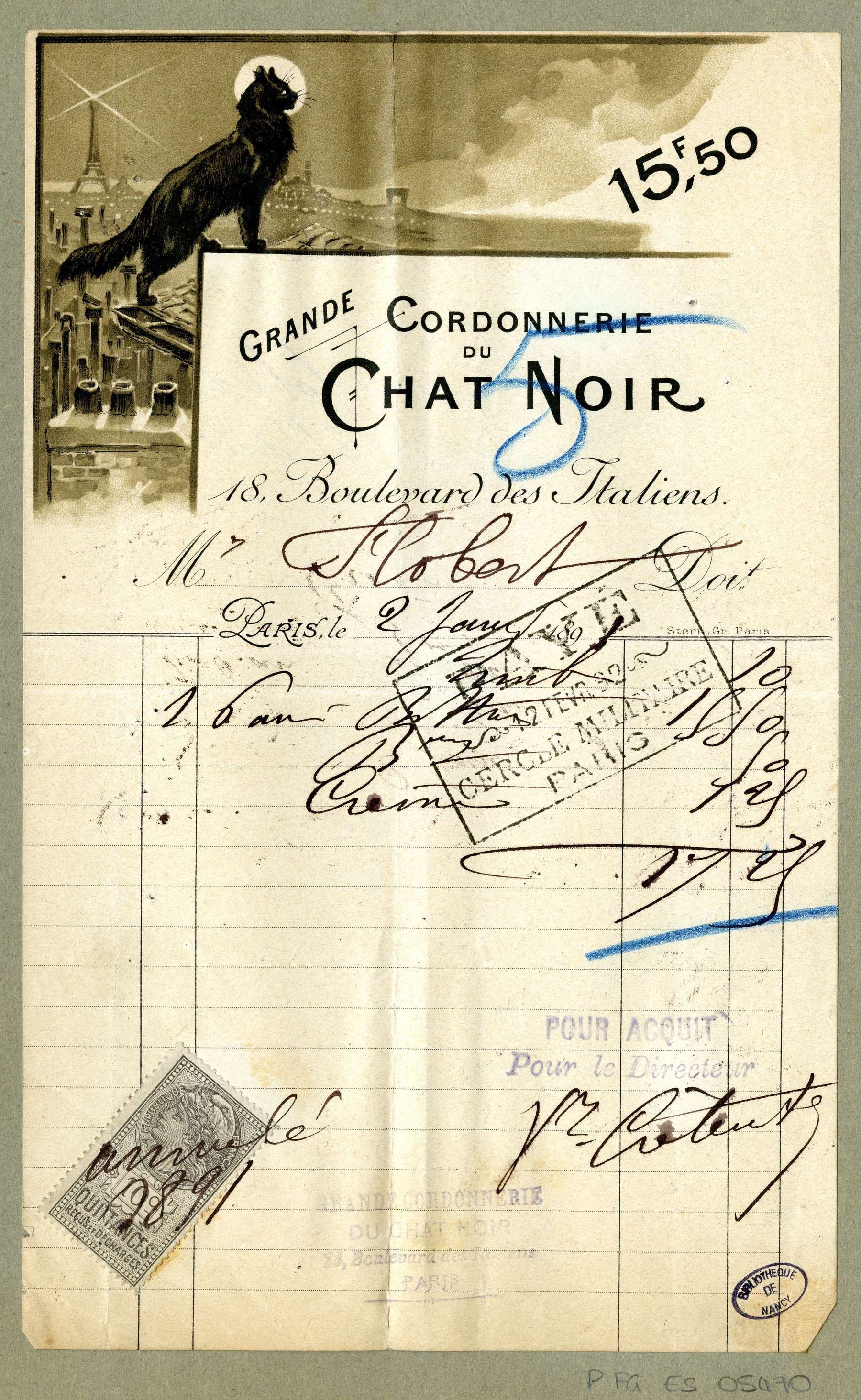 Contenu du Grande cordonnerie du chat noir