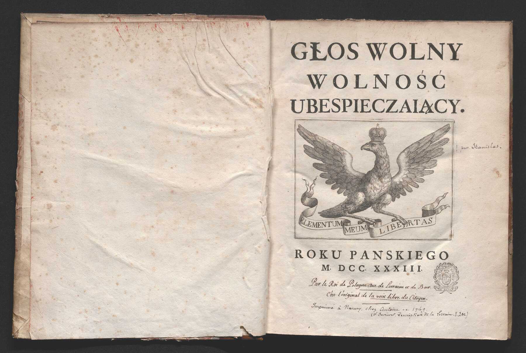 Contenu du Głos wolny wolność ubezpieczający