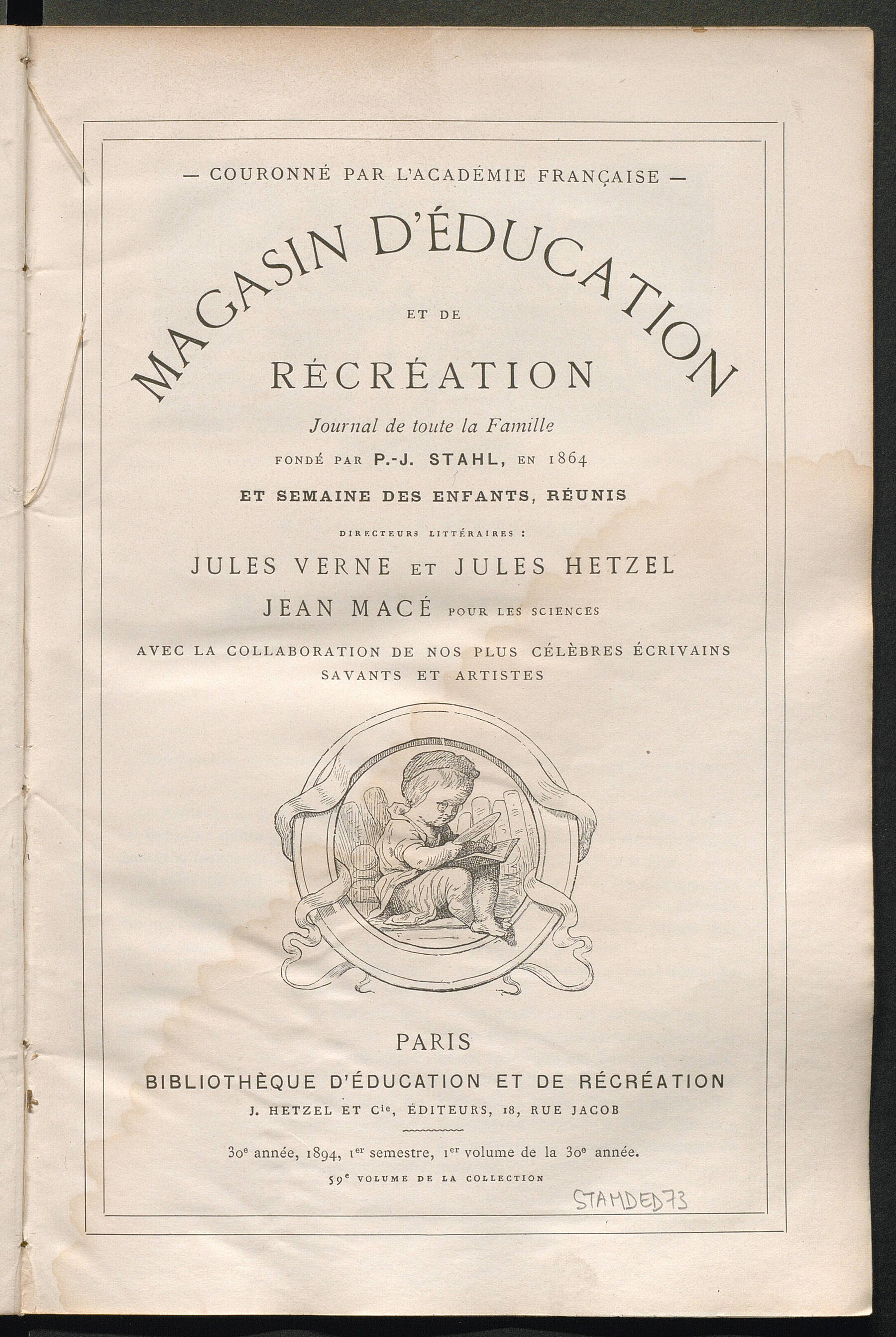 Contenu du Magasin d'éducation et de récréation