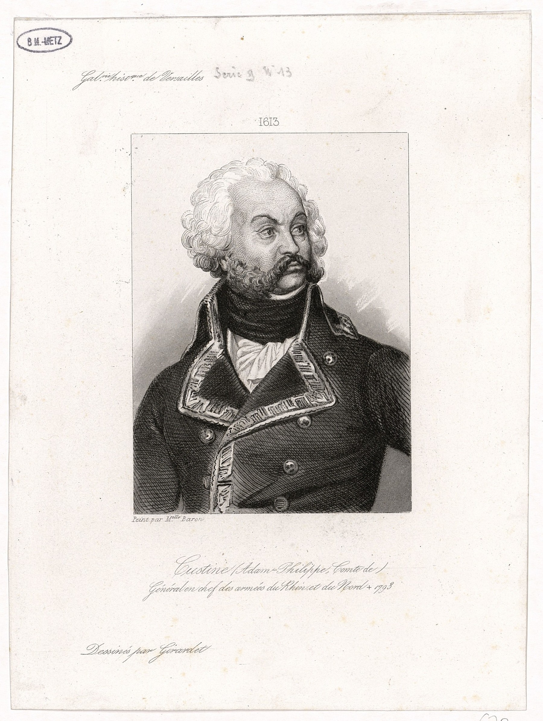 Contenu du Custine (Adam-Philippe, comte de) : général en chef des armées du Rhin et du Nord