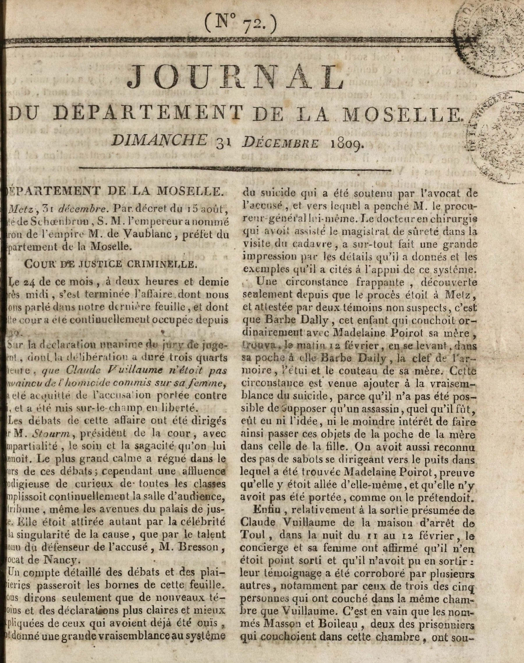 Contenu du Journal du Département de la Moselle