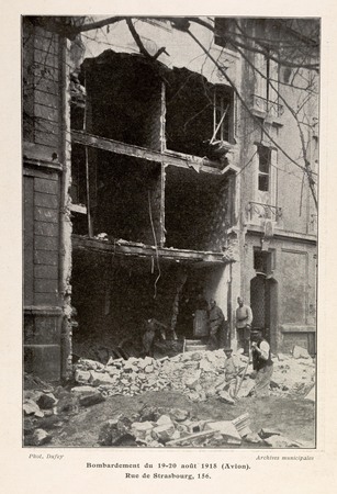 Bombardement du 19-20 août 1918 (Avion). Rue de Strasbourg, 156