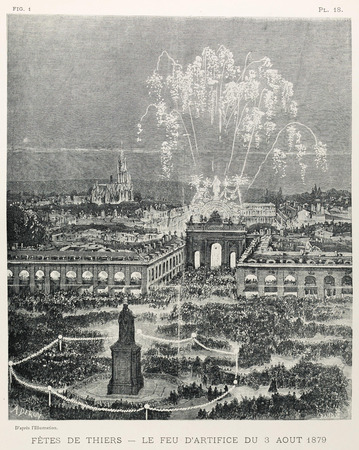 Fêtes de Thiers : le feu d'artifice du 3 août 1879