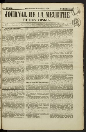Journal de la Meurthe et des Vosges