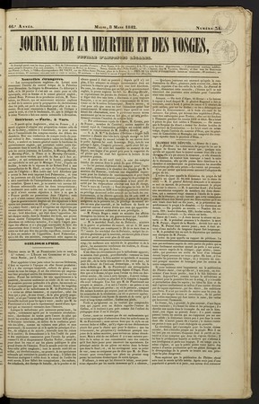 Journal de la Meurthe et des Vosges