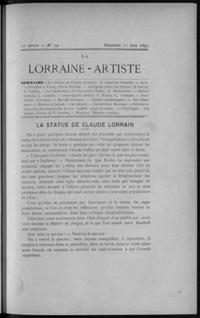 La Lorraine artiste