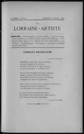 La Lorraine artiste