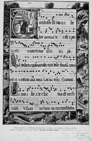 Page du graduel de la bibliothèque de Saint-Dié