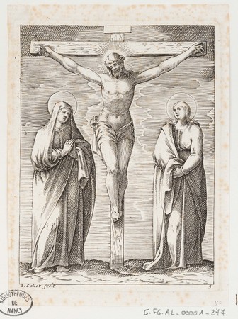 La sainte Vierge et saint Jean au pied de la croix