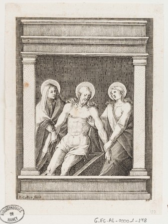 Jésus soutenu par la sainte Vierge et saint Jean