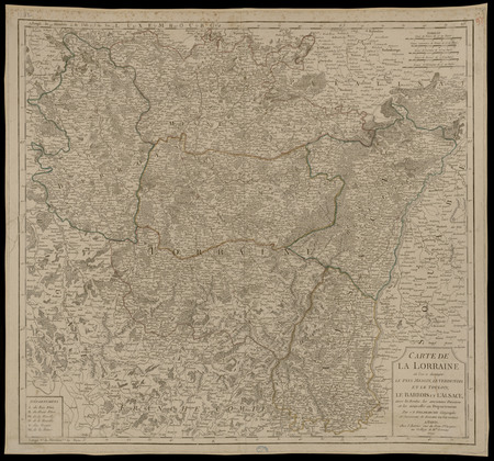 Carte de la Lorraine où l’on a distingué le Pays Messin, le Verdunois et l…