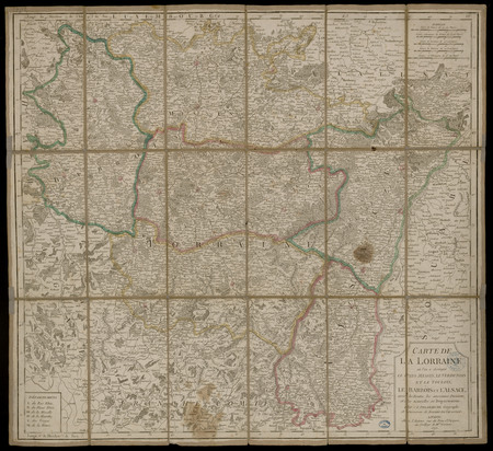 Carte de la Lorraine où l’on a distingué le Pays Messin, le Verdunois et l…