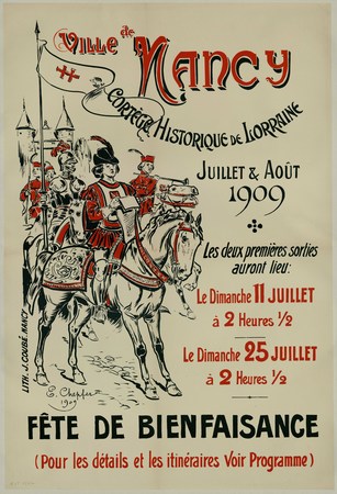 Ville de Nancy : cortège historique de Lorraine. Juillet et août 1909