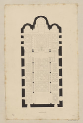 Plan de la chapelle palatine de Palerme avec vue des pavements