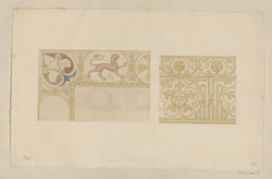Détails d'un décor d'architecture de la chapelle palatine de Palerme