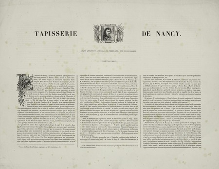 Tapisserie de Nancy ayant appartenu à Charles-le-Téméraire, duc de Bourgog…