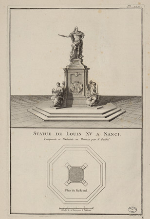 Statue de Louis XV à Nancy, composé et exécutée en bronze par M. Guibal