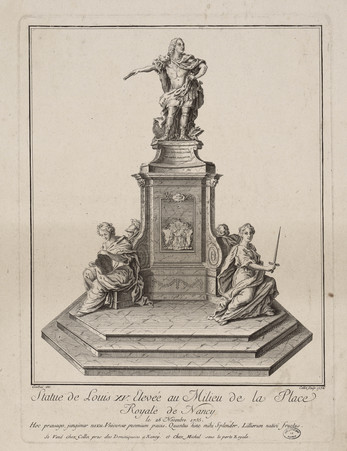 Statue de Louis XV élevée au milieu de la Place Royale de Nancy : le 26 no…
