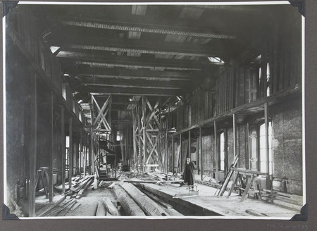 Vue des travaux de la salle de lecture, juin 1930