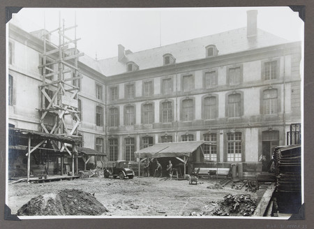 Vue des travaux à la bibliothèque, octobre 1930