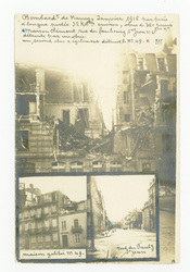 Bombardement de Nancy, janvier 1916 par pièce à longue portée 32 kilomètre…