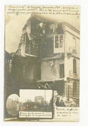 Bombardement de Nancy, janvier 1916, par pièce à longue portée, 32 kilomèt…