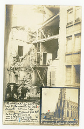 Bombardement du 24 septembre 1916 rue ville vieille n°38 démoli par un 380…