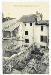 Intérieur de cour pris de la rue Jeannot  Nancy. Bombardement des 9-10 sep…
