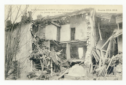 Bombardements de Nancy par pièces à longue portée (24 janvier 1916) : rue …