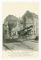 Nancy : bombardement par canon. Angle rue Carnot et rue de Villers. Nancy …
