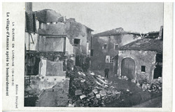 Le village d'Amance après le bombardement : la guerre en Lorraine (1914-19…