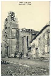 Cercueil. L'église, guerre 1914-1915