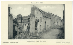 Chenicourt. Rue de la Mairie, guerre 1914 1915