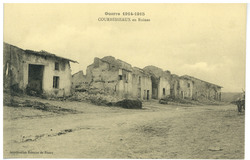 Courbesseaux en ruines, guerre 1914-1915