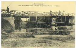 Pont de Flin à Ménil-Flin : détail de la réparation effectuée par le Génie…