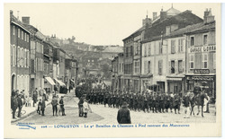 Longuyon : le 9e bataillon de Chasseurs à Pied rentrant des manœuvres