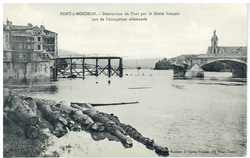 Pont-à-Mousson. Destruction du pont par le génie français lors de l'occupa…