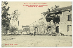 La fonderie de Chaufontaine, près Rehainviller bombardée par les Allemands…