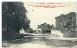 Rehainviller. L'entrée du village, la guerre en Lorraine en 1914