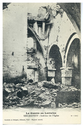 Seicheprey : intérieur de l'église, la guerre en Lorraine