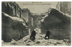 Environs de Lunéville. Ruines de l'église de Serres, guerre 1914-1915
